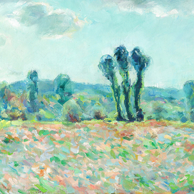 Клод Моне Утро, поле в Живерни ( копия)