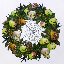 Венок с черепами