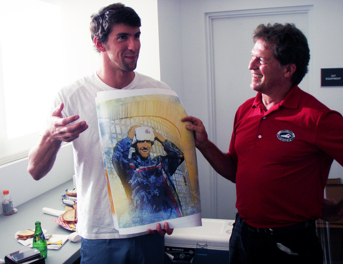 Майкл Фелпс с моими иллюстрациями. Хвастаюсь)