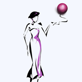 Дама с шариком