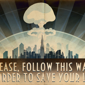 плакат эвакуационного туннеля 