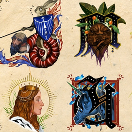 Пак стикеров для зина "Medieval zine 2020"