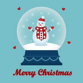snowman in a glass ball