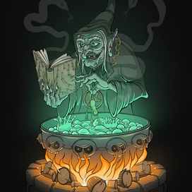 Ведьма за работой