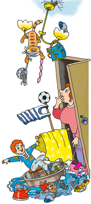 Мама приходит с работы...