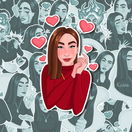 Стикер "Влюбленна"