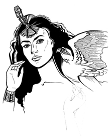 Женщина с соколом