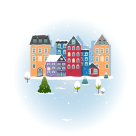 Сhristmas card for a real estate agency!
