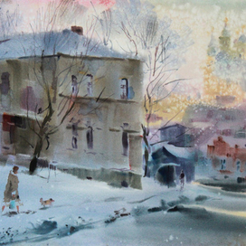 утро в маленьком городе