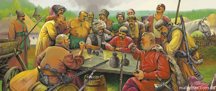 Казаки пишут письмо султану