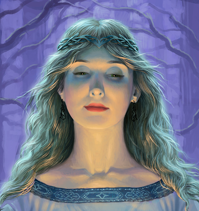 Арвен. Фрагмент работы на этапе.