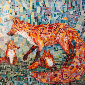 Лиса. Акварель