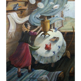 Иллюстрация к сказке "Федорино горе"