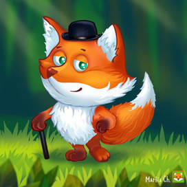 Лис на прогулке