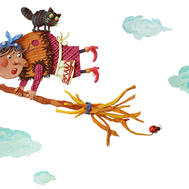 Разворот для книги Л. Филатова "Про Федота - стрельца, удалого молодца" 