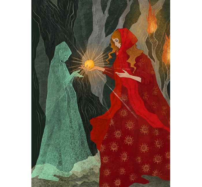 Иллюстрация для книги «Возвращение на путь героини» для издательства «Бомбора». 