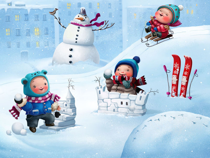 Для интерактивной книги "Зимний день"