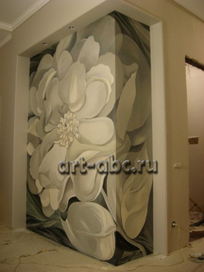 Роспись в интерьере"Цветочный мотив"