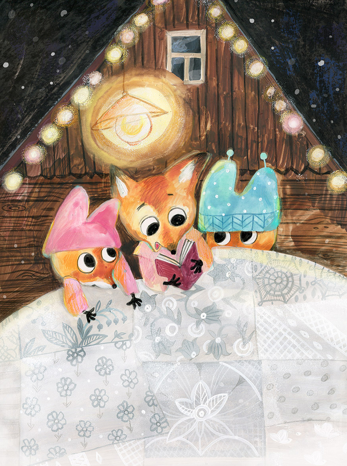 снежные сказки для маленьких лисят