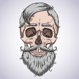 Череп с бородой