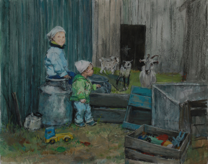 в деревне Кеврола. "Среди заборов"