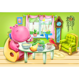 Розовый бегемот