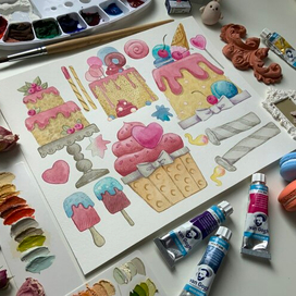 акварельные сладости