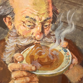 Михалыч пьёт чай