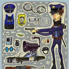 Коп в лесу. Зима