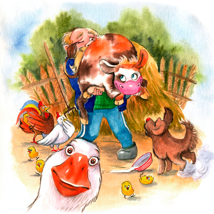 "Буренка по прозвищу Мурка" к стихотворению К.Валаханович