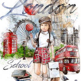 " Девочка в модных мировых столицах. Лондон" 