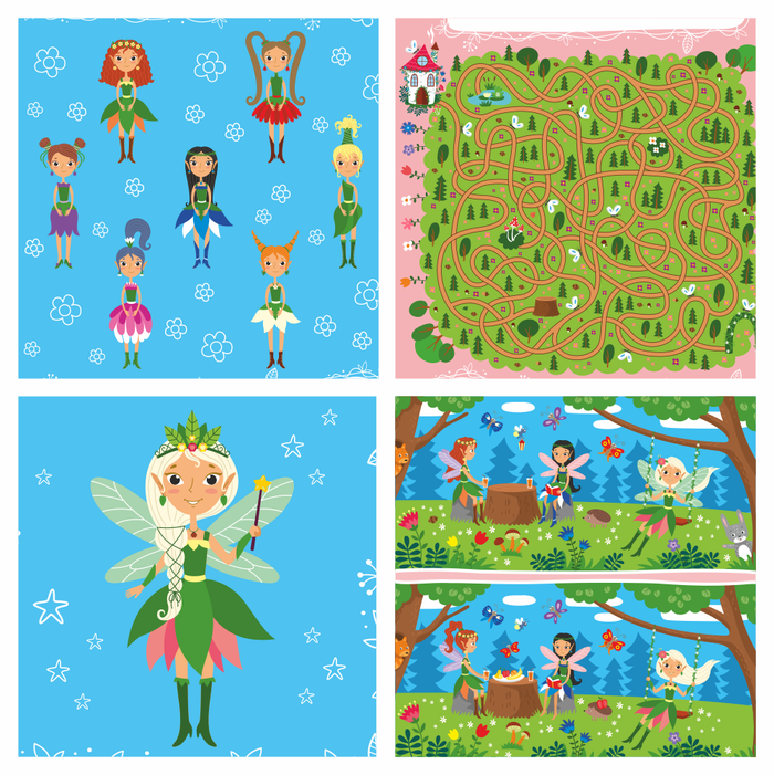 Фрагменты иллюстраций для книжки про фею