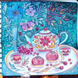 Уютное осеннее чаепитие