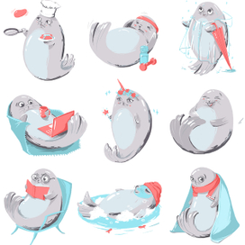 Justin the Seal Stickers