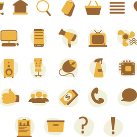 Иконки, теплая гамма