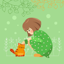 Девочка с котом