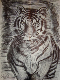 тигр от руки 