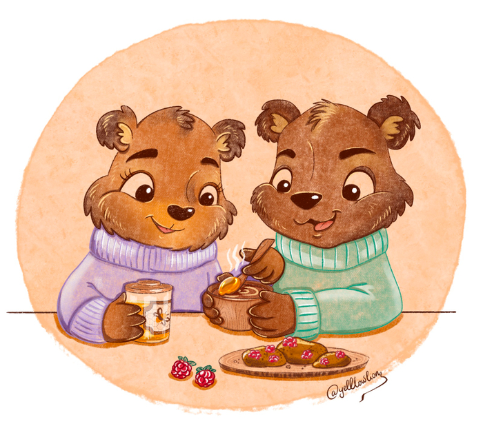 Чаепитие. Медвежата