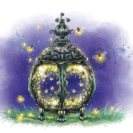 Заставки "фонарь со светлячками"