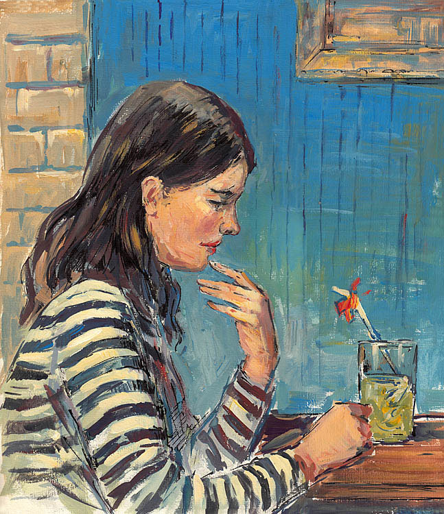 Девушка в кафе