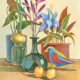 Натюрморт с птицей.