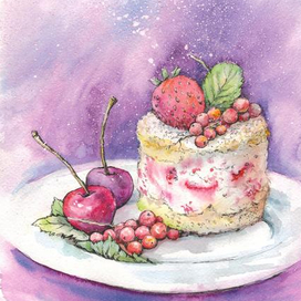 Пироженное с фруктами