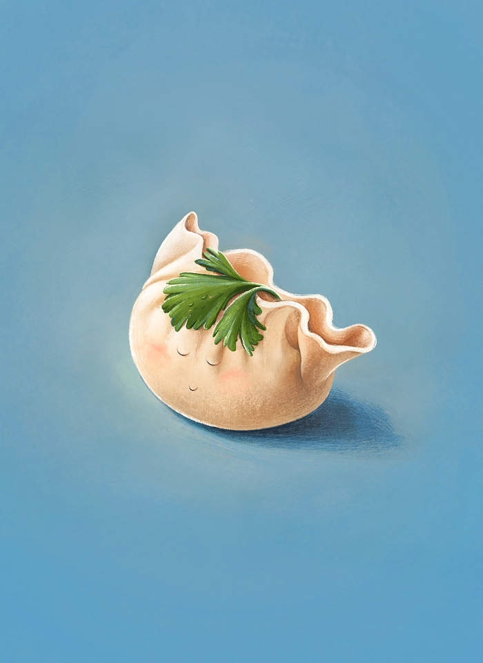 Кинза и пельмешек