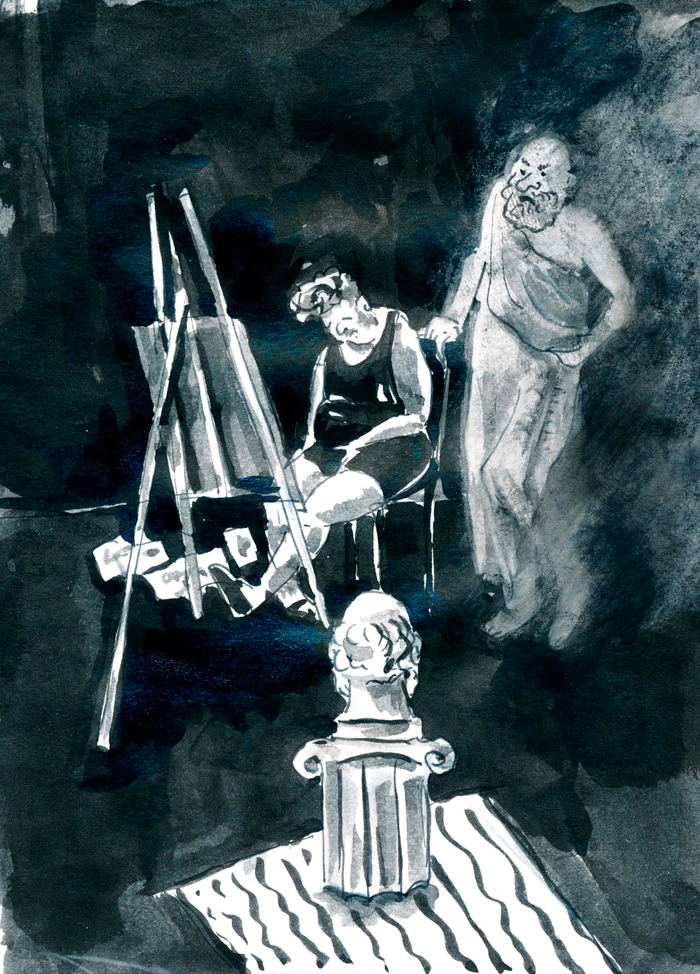 Сон уставшего художника