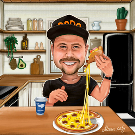 Шарж Фёдора Овчинникова Додо пицца