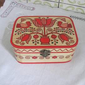 шкатулка- сундучок в народном стиле