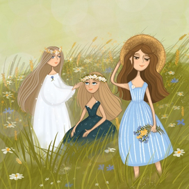 Иллюстрация «Подруги»