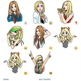 Стикеры  Avril Lavigne