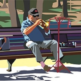 Музыкант в парке