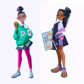 Разработка персонажа,школьница